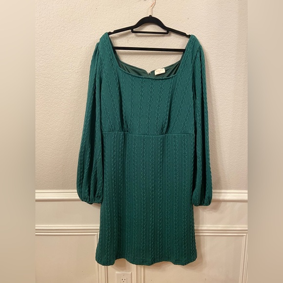 Hailey & Co. Boutique Green Cable Sweater Dress size 2X - Picture 9 of 10
